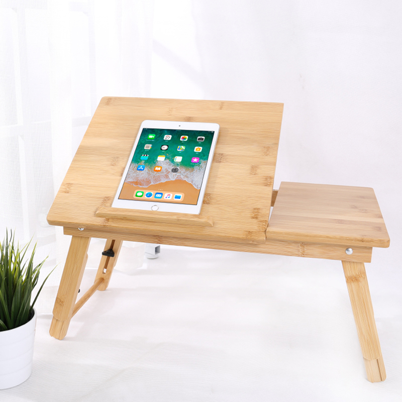 Bureau d'ordinateur portable en bambou